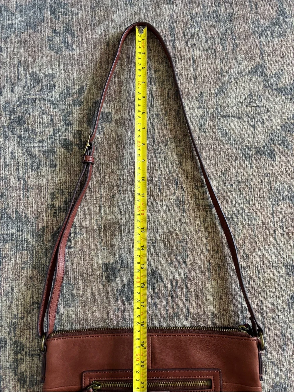Margot Classic Brown Leather Crossbody Bag